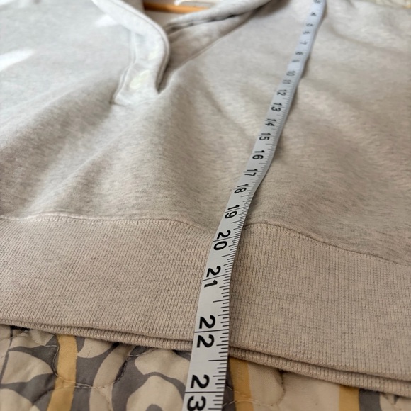 Abercrombie & Fitch Shawl Collar Henley pullover Sweatshirt, heather gray, XL - Picture 5 of 10